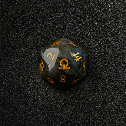 Astral Order Ring-Gemstone Dice Set – D20 close-up