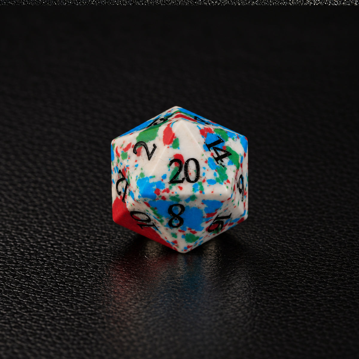 Winter Ink Curse-Gemstone Dice Set – D20 close-up