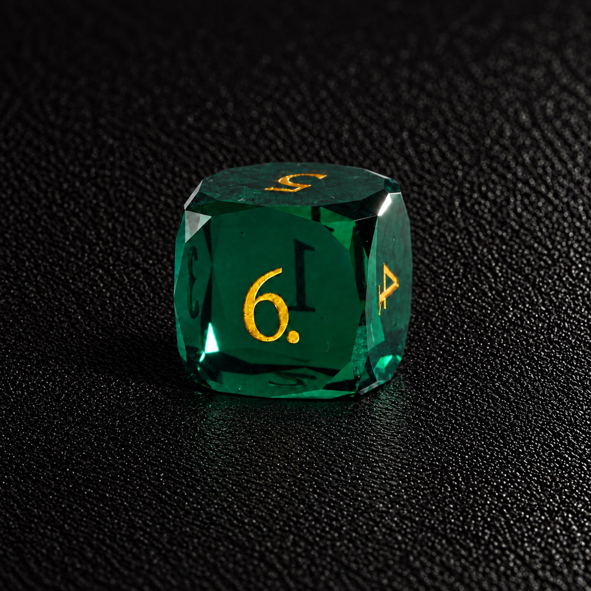Evergreen Star Oath-Gemstone Dice Set – D6 close-up