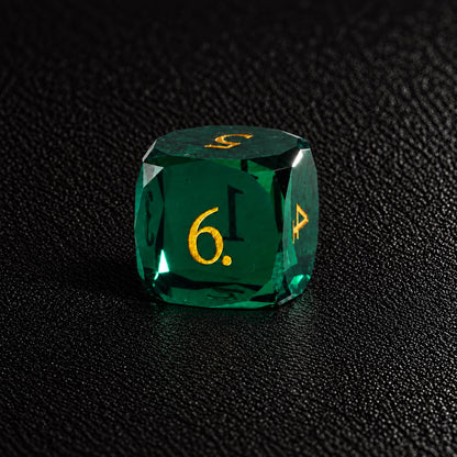 Evergreen Star Oath-Gemstone Dice Set – D6 close-up