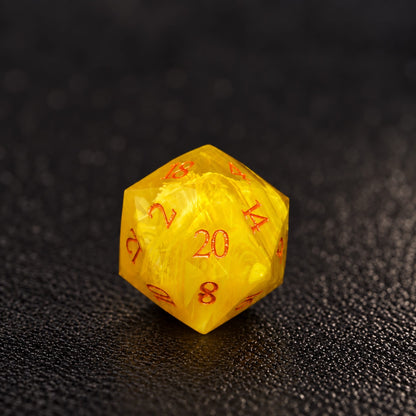 Solar Rift-Gemstone Dice Set - D20 detail
