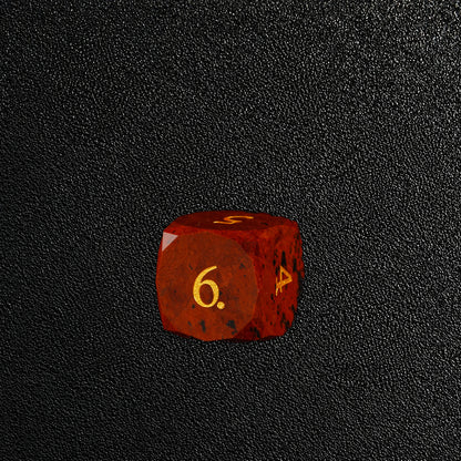 Russet Earth Oath-Gemstone Dice Set – D6 close-up