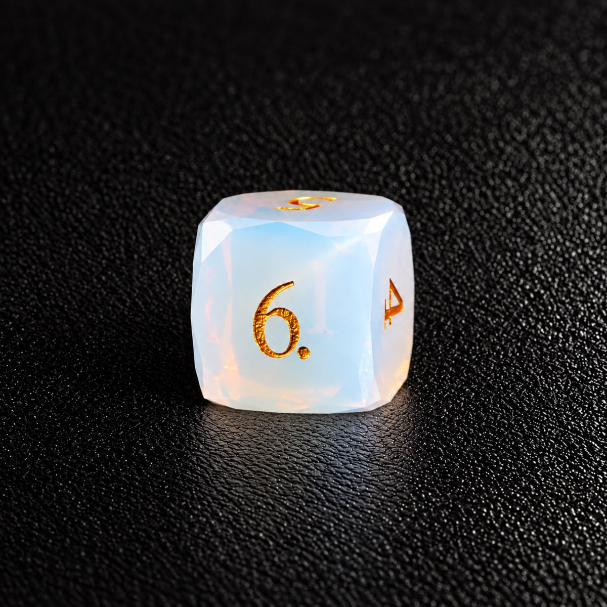 Fey Familiar Gaze-Gemstone Dice Set – D6 close-up