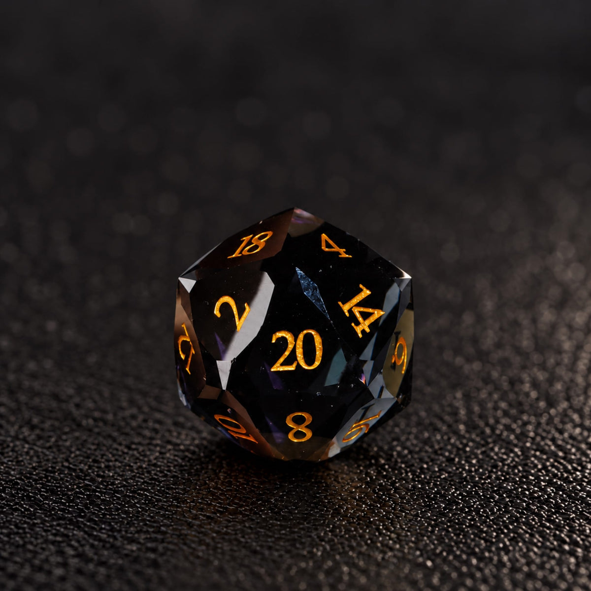 Shadow Crown-Gemstone Dice Set - D20 detail