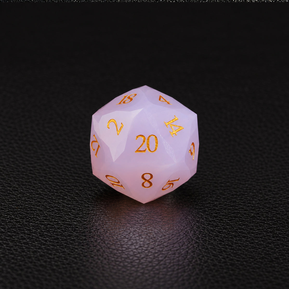 Rose Fey Bloom-Gemstone Dice Set – D20 close-up