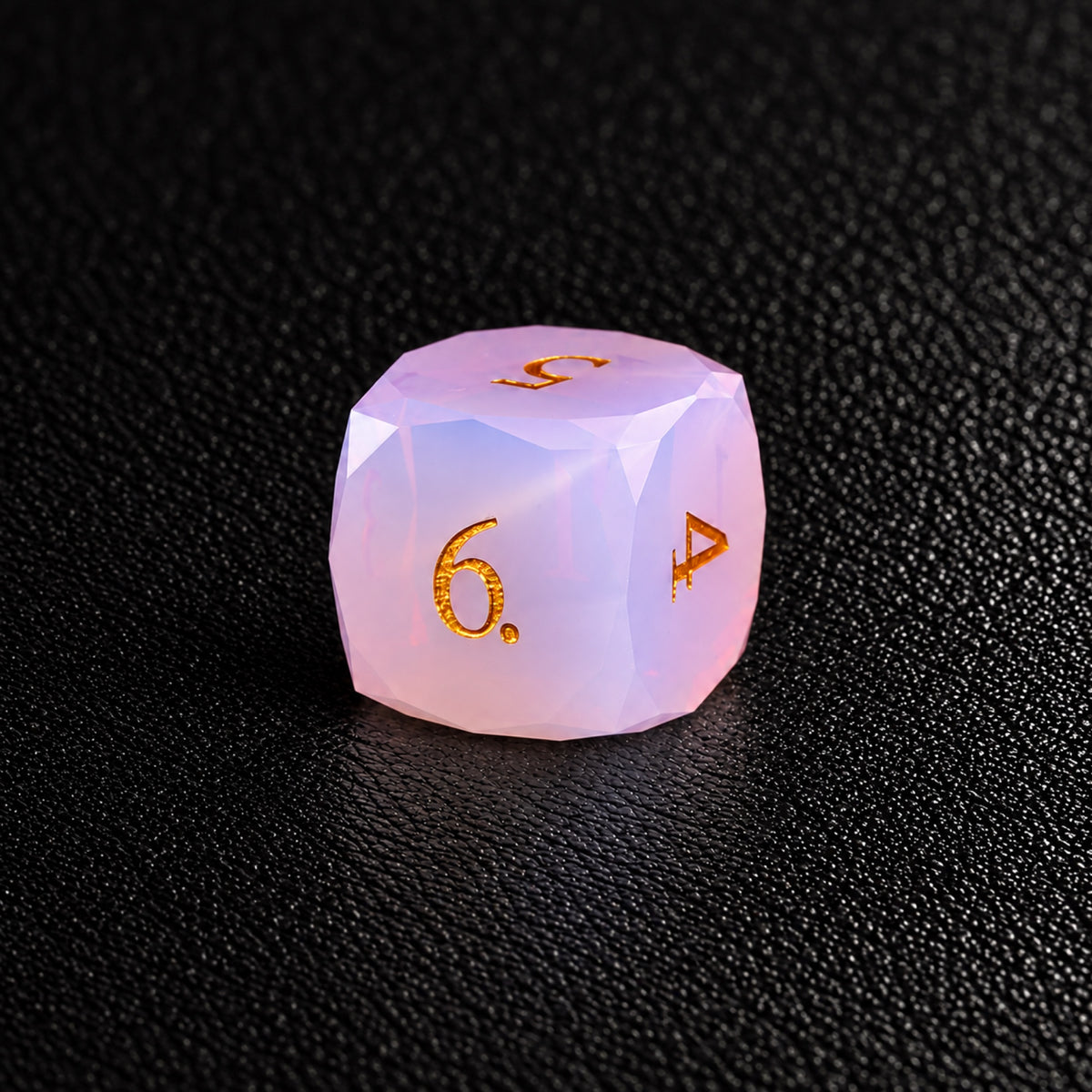 Rose Fey Bloom-Gemstone Dice Set – D6 close-up