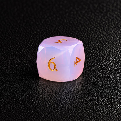 Rose Fey Bloom-Gemstone Dice Set – D6 close-up