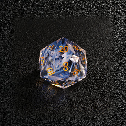 Aurora Fey Whisper-Gemstone Dice Set – D20 close-up