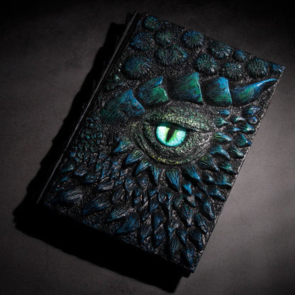 Geloho 3D Dragon Eye Embossed Journal – Fantasy Leather Notebook