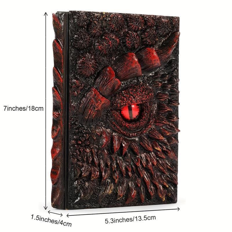 Geloho 3D Dragon Eye Embossed Journal – Fantasy Leather Notebook