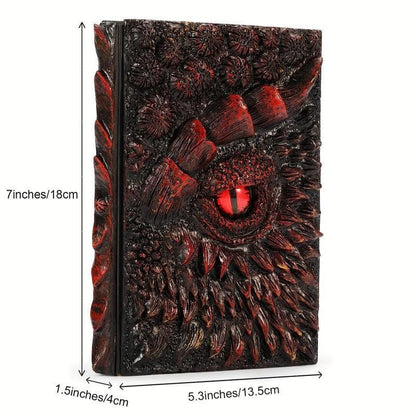 Geloho 3D Dragon Eye Embossed Journal – Fantasy Leather Notebook