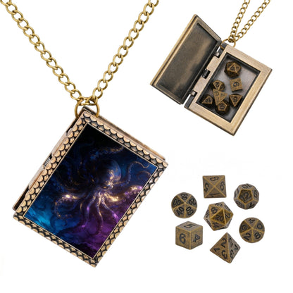 Geloho dice set necklace Bronze Abyssal Kraken Dice Necklace