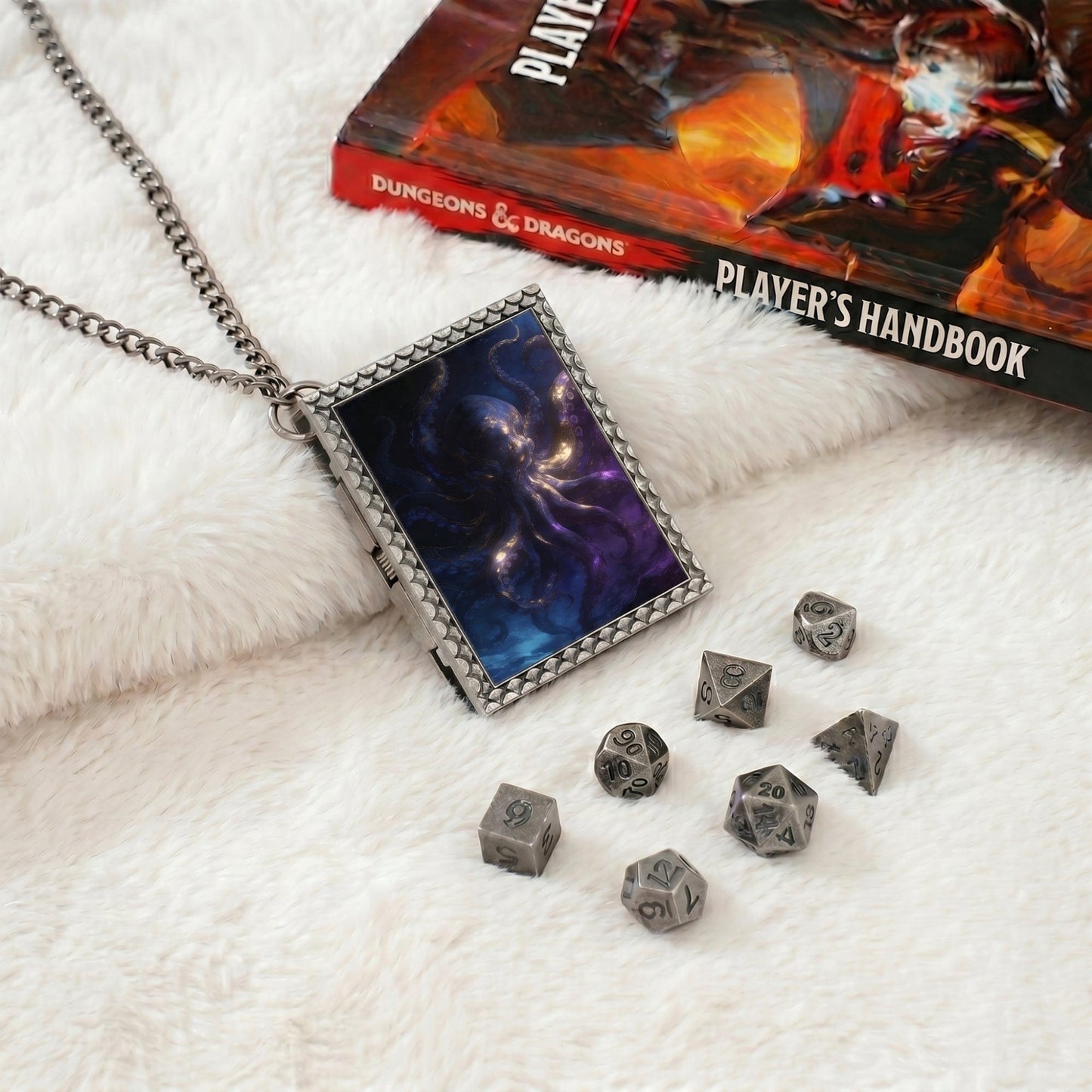 Geloho dice set necklace Abyssal Kraken Dice Necklace