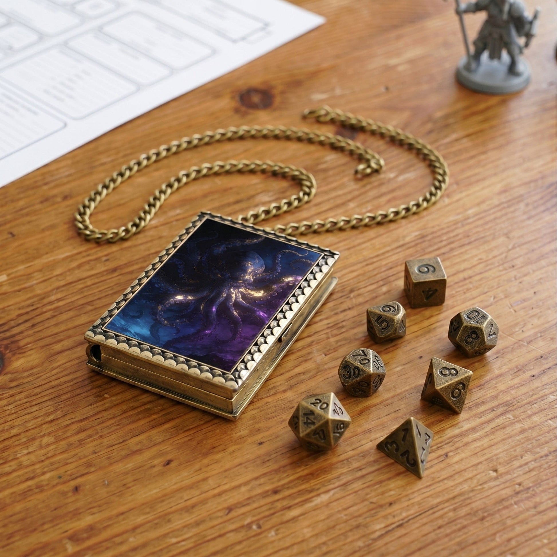 Geloho dice set necklace Abyssal Kraken Dice Necklace