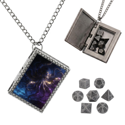 Geloho dice set necklace Silver Abyssal Kraken Dice Necklace