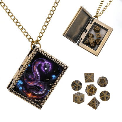 Geloho dice set necklace Bronze Abyssal Serpent Dice Necklace