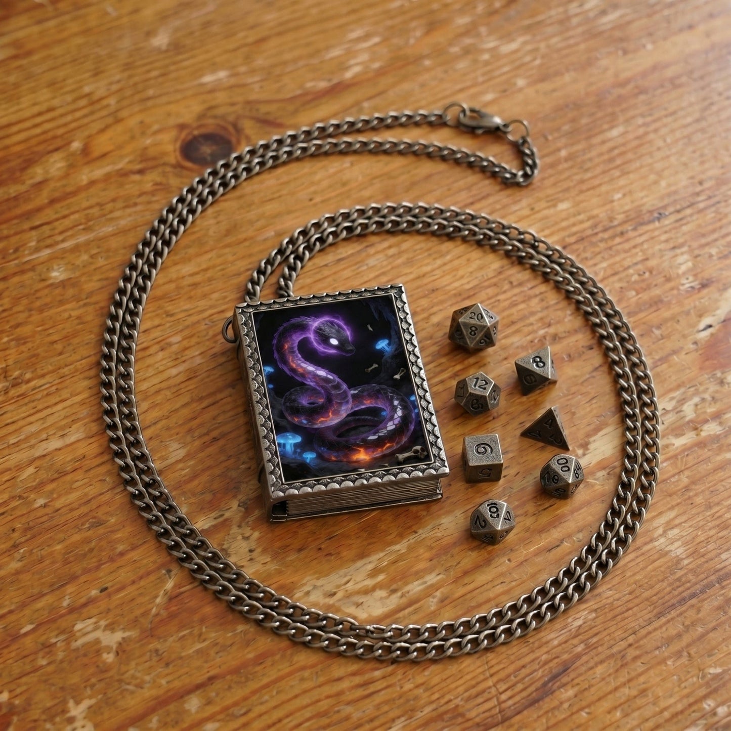 Geloho dice set necklace Abyssal Serpent Dice Necklace