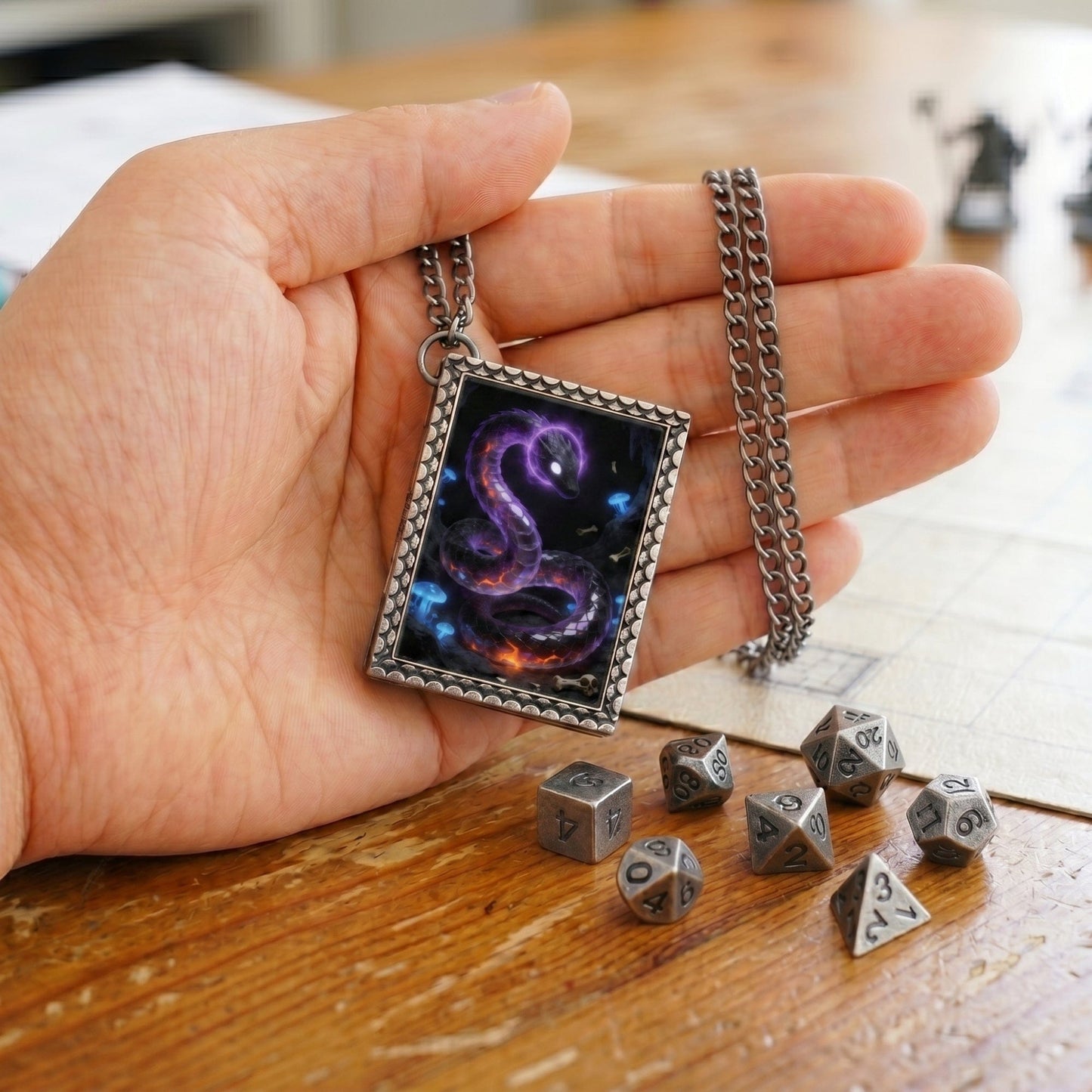 Geloho dice set necklace Abyssal Serpent Dice Necklace