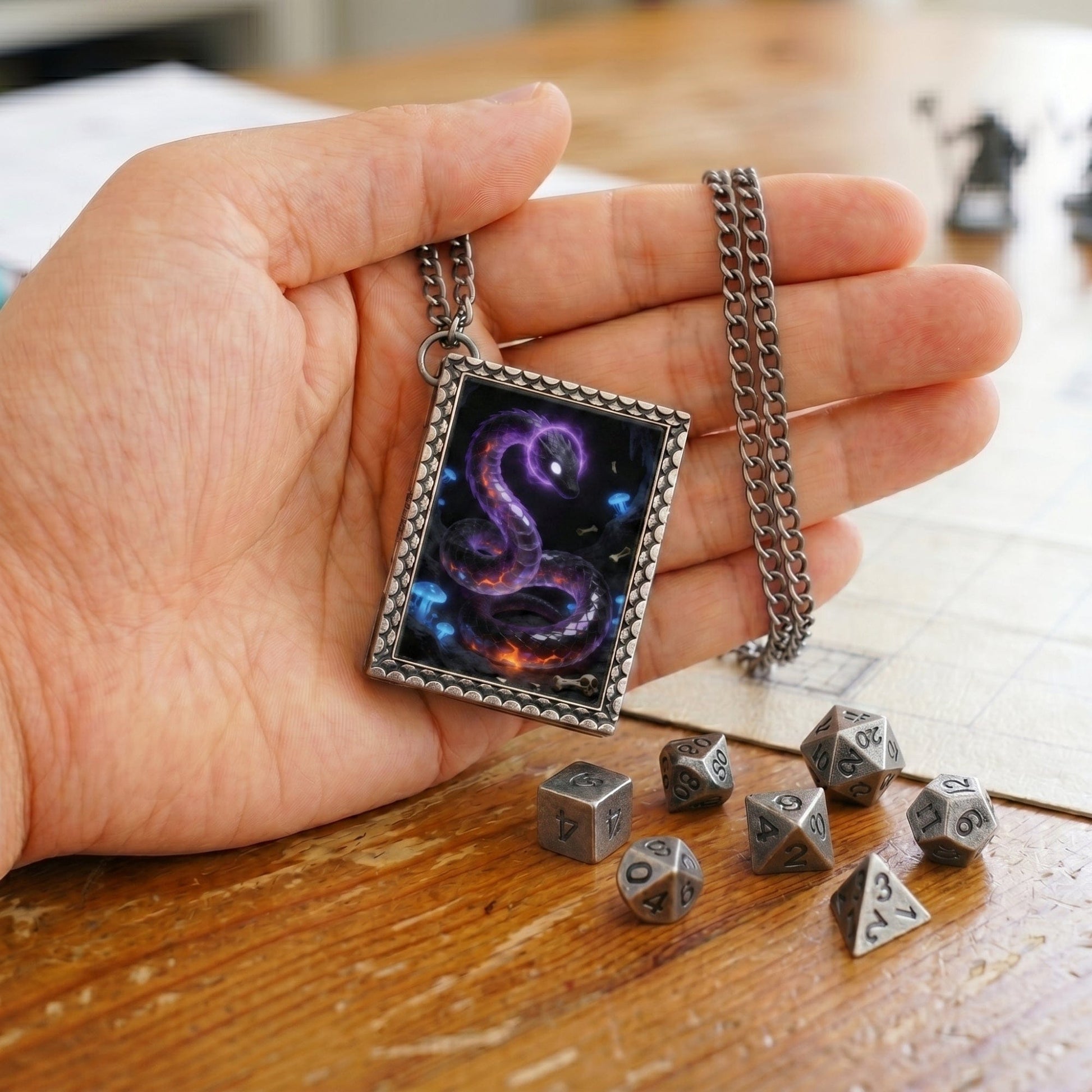 Geloho dice set necklace Abyssal Serpent Dice Necklace