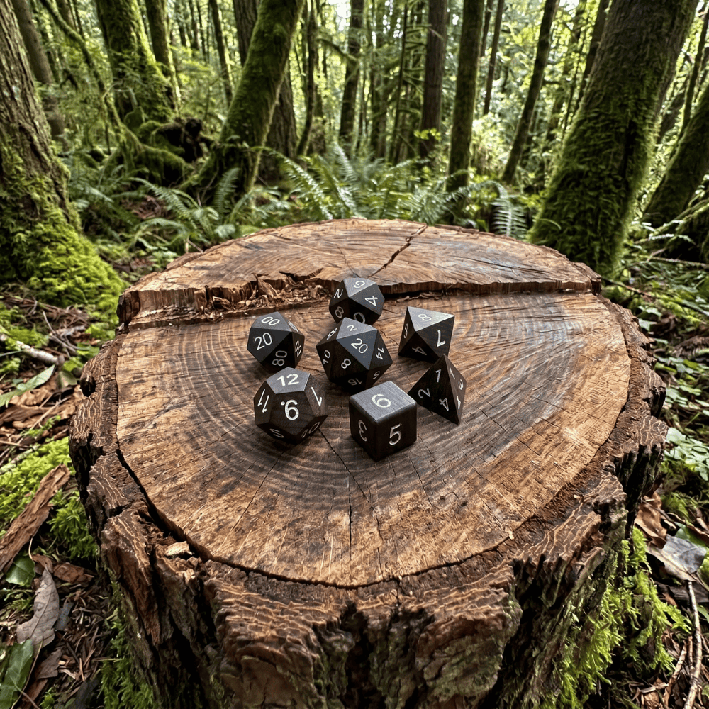 Geloho African Blackwood - Wood Dice Set