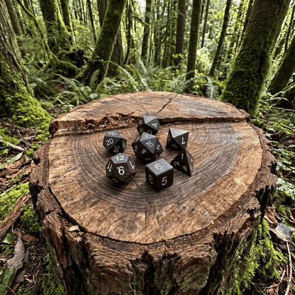 Geloho African Blackwood - Wood Dice Set