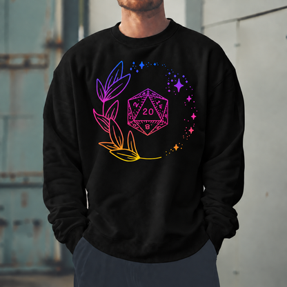 Male model wearing Arcane Roll Glow - DnD Sweatshirt