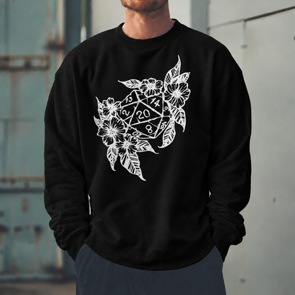 Male model wearing Beauty Meets Danger - DnD Sweatshirt