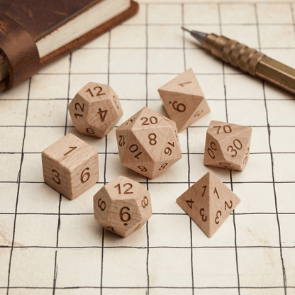 Geloho Beechwood - Wood Dice Set