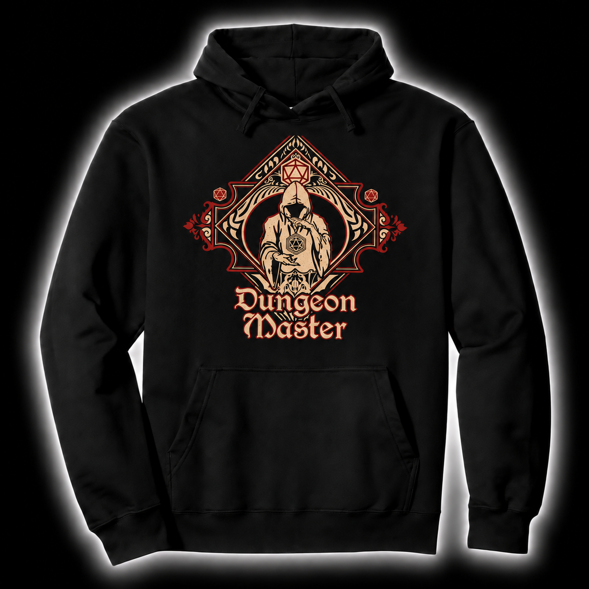 Behind The Screen black D&D hoodie