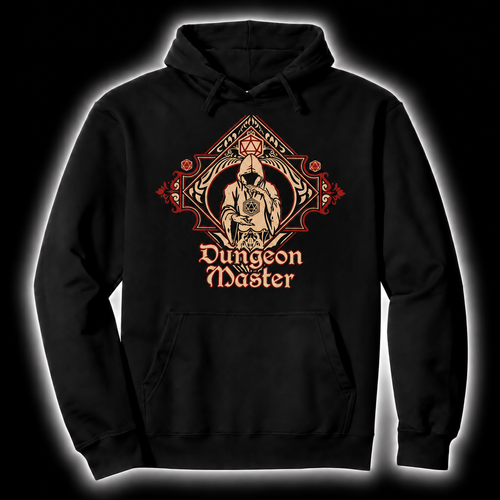Behind The Screen black D&D hoodie
