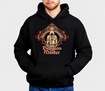 Behind The Screen D&D hoodie on male model