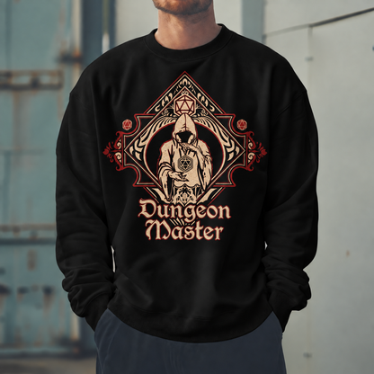 Male model wearing Behind The Screen - DnD Sweatshirt