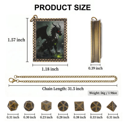 Geloho dice set necklace Black Dragon Dice Necklace