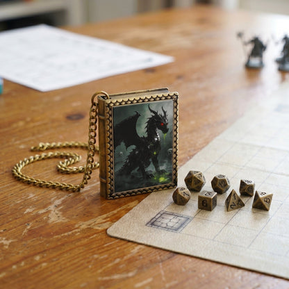 Geloho dice set necklace Black Dragon Dice Necklace