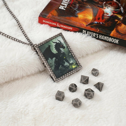 Geloho dice set necklace Black Dragon Dice Necklace