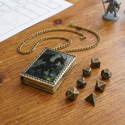 Geloho dice set necklace Black Dragon Dice Necklace