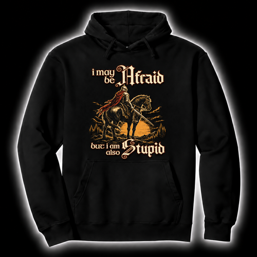 Brave Or Stupid black D&D hoodie