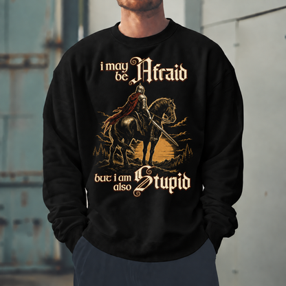 Male model wearing Brave Or Stupid - DnD Sweatshirt
