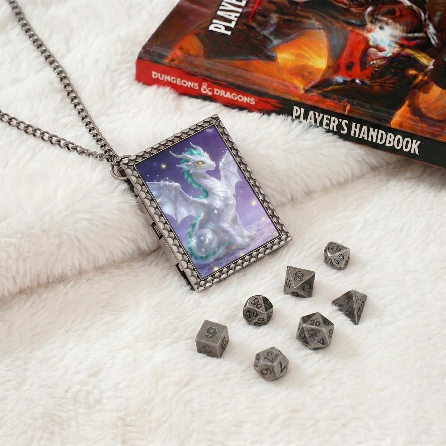 Geloho dice set necklace Celestial Dragon Dice Necklace