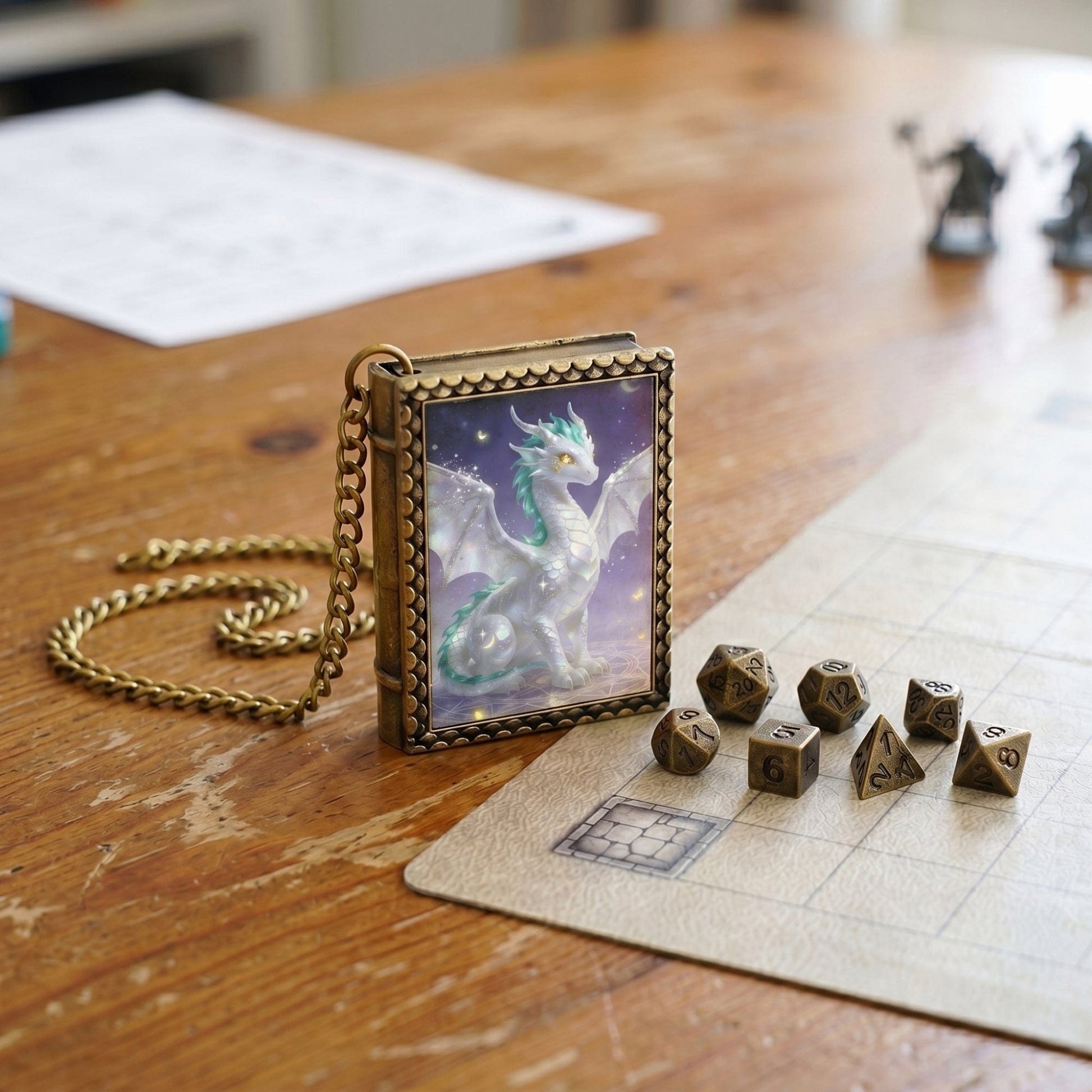 Geloho dice set necklace Celestial Dragon Dice Necklace
