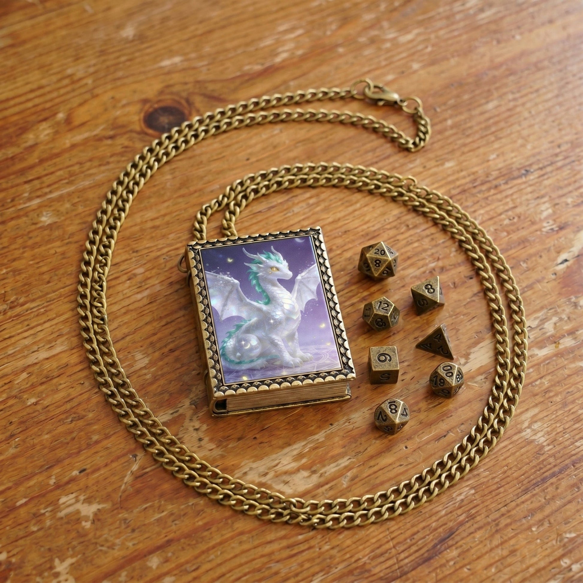 Geloho dice set necklace Celestial Dragon Dice Necklace