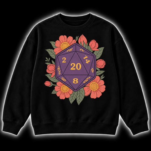 Crits In Bloom - DnD Sweatshirt front product view