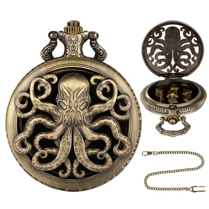 Geloho D20, Dragon Cthulhu Octopus Pocket Watch Dice Set