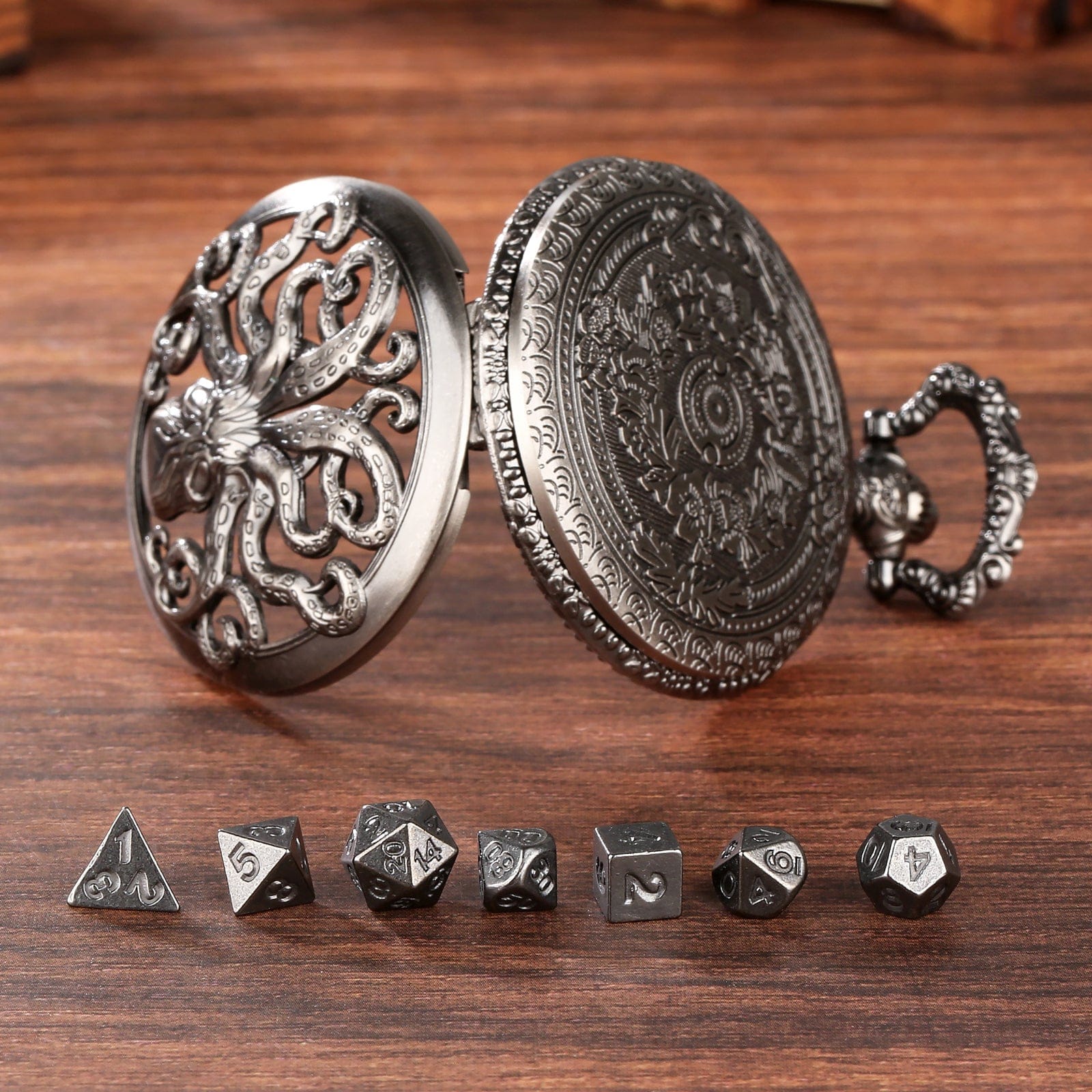 Geloho D20, Dragon Cthulhu Octopus Pocket Watch Dice Set
