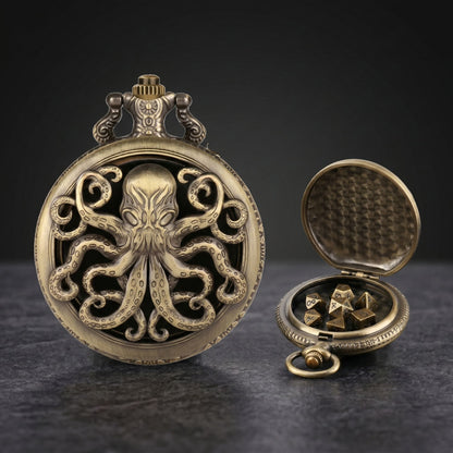 Geloho D20, Dragon Cthulhu Octopus Pocket Watch Dice Set