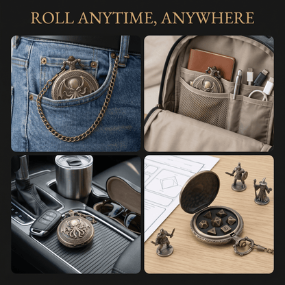 Geloho Cthulhu Pocket Watch Dice Set