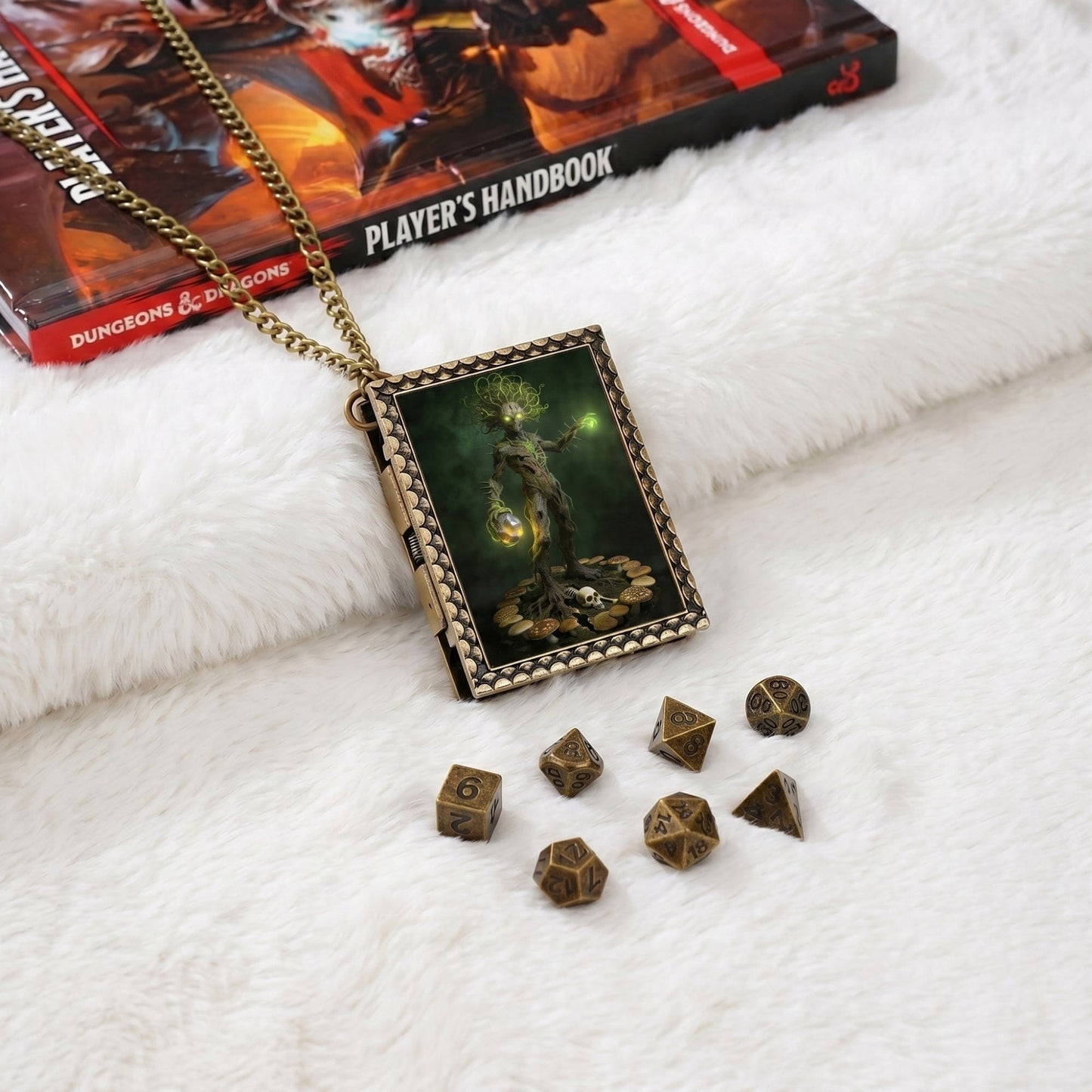 Geloho dice set necklace Cursed Treant Dice Necklace