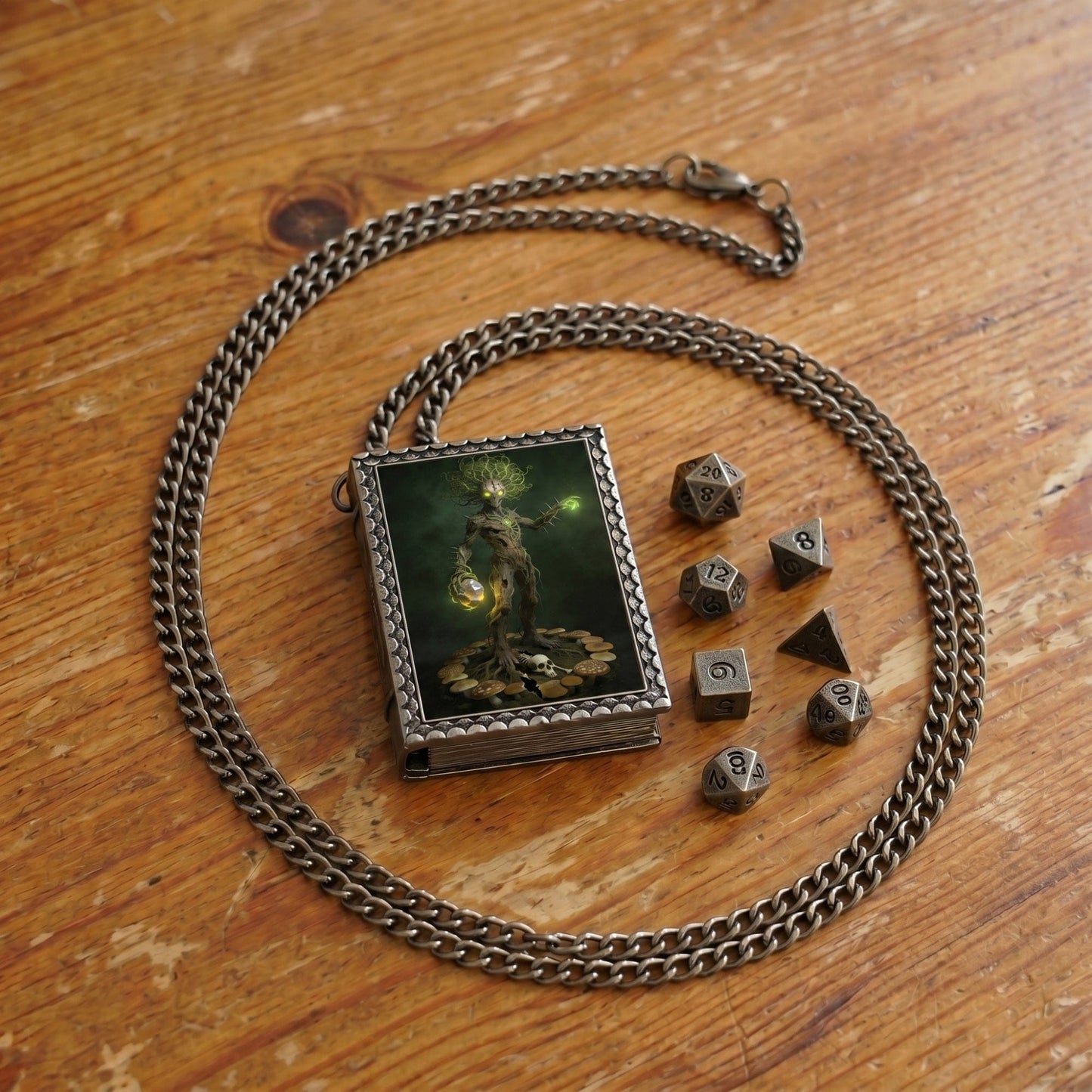 Geloho dice set necklace Cursed Treant Dice Necklace