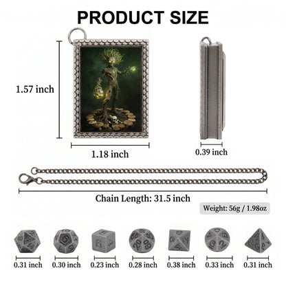 Geloho dice set necklace Cursed Treant Dice Necklace