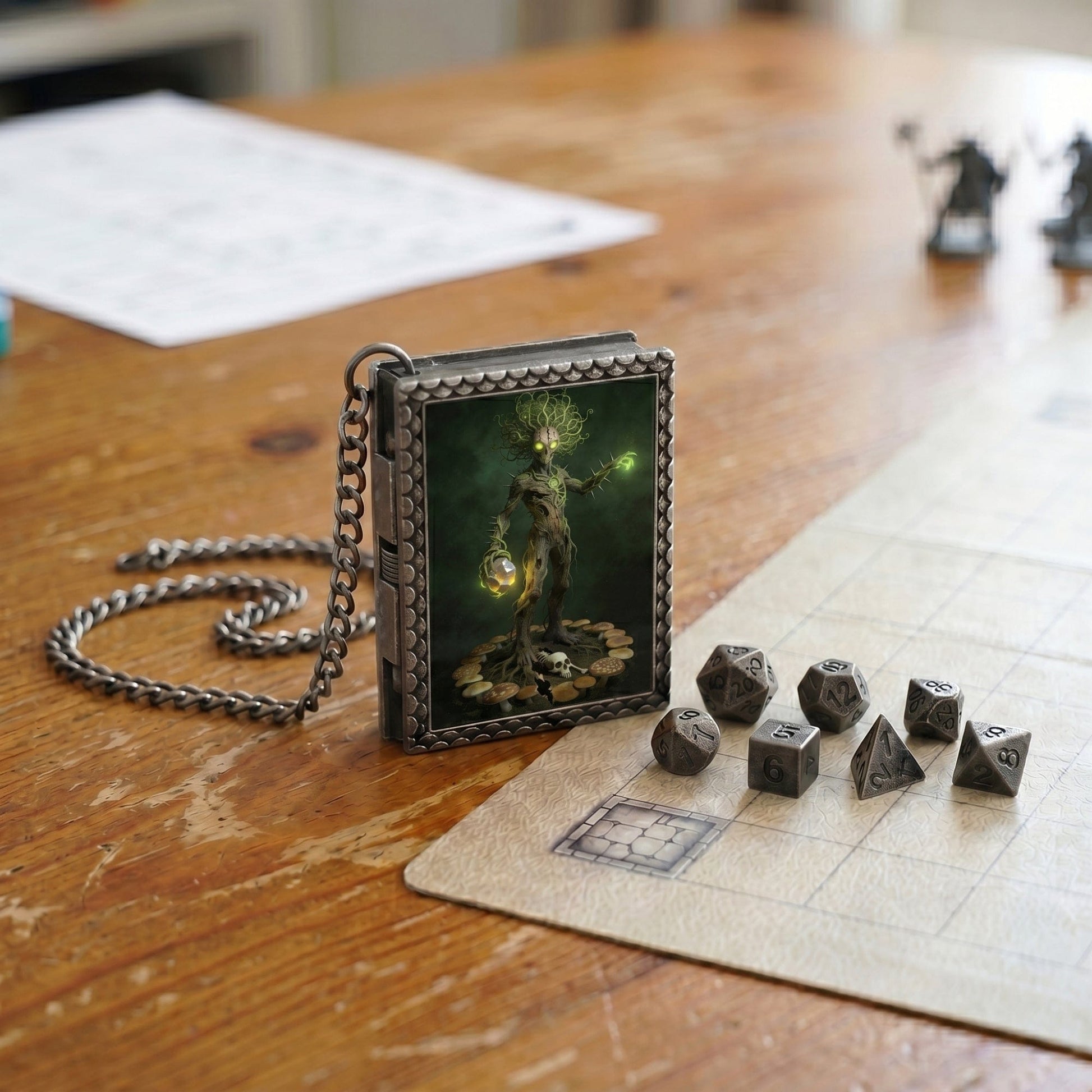 Geloho dice set necklace Cursed Treant Dice Necklace